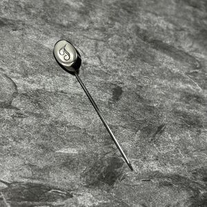 Vintage 1950s Swank Tie or Lapel Pin w/ J Monogram in Original Box